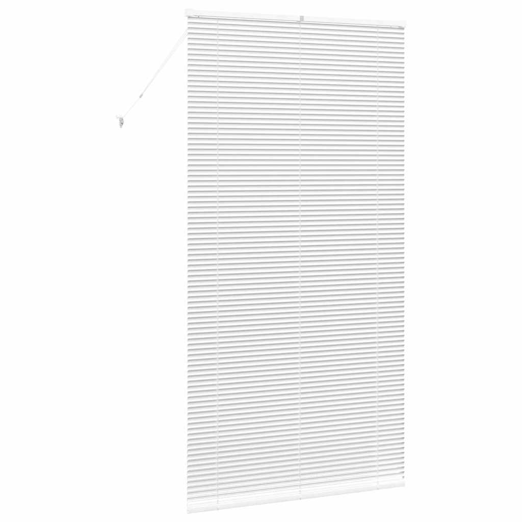 vidaXL Jaluzea pentru Fereastră cu perdele Manual Alb Aluminiu vidaXL Jaluzea pentru Fereastră cu perdele Manual Alb Aluminiu