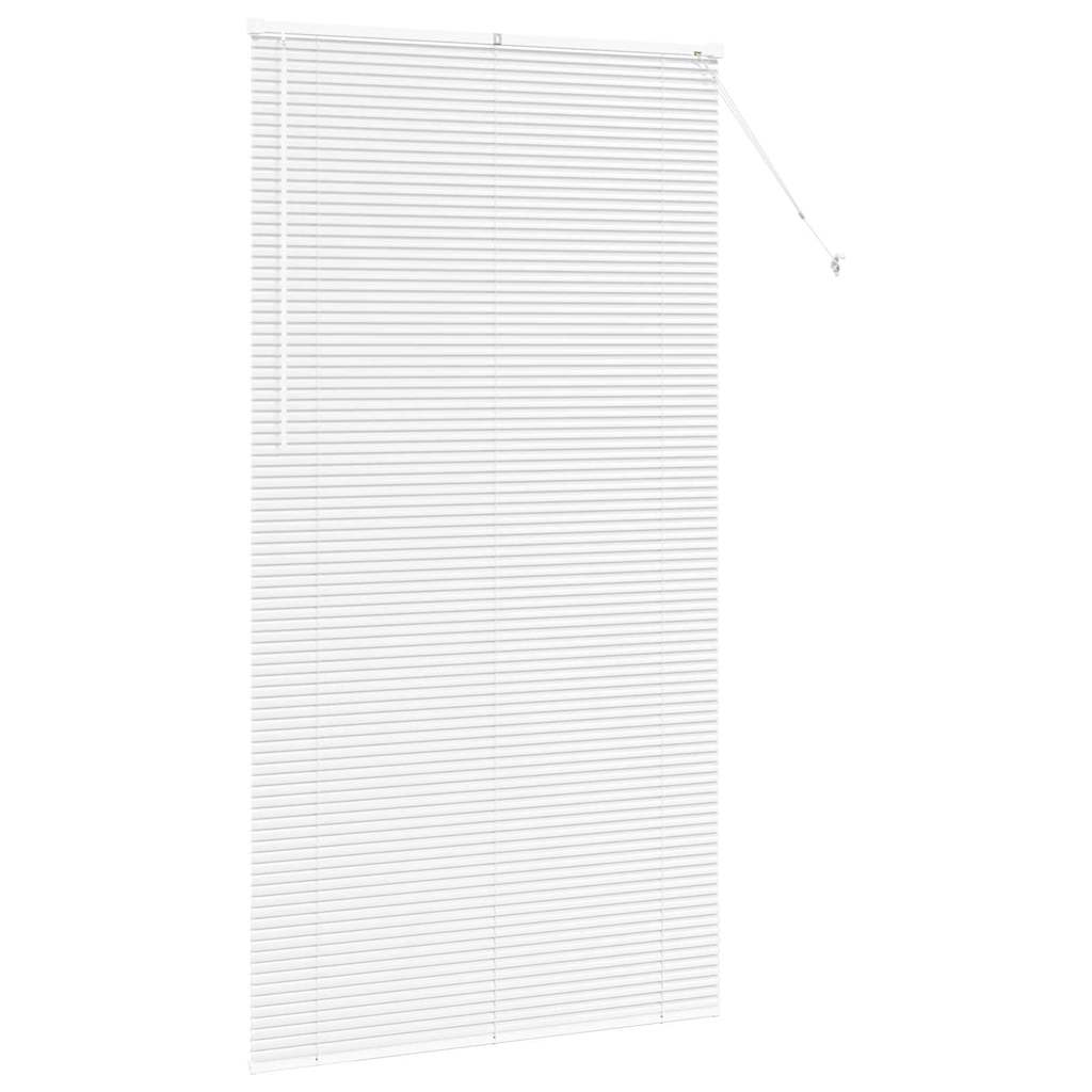vidaXL Jaluzea pentru Fereastră cu perdele Manual Alb Aluminiu vidaXL Jaluzea pentru Fereastră cu perdele Manual Alb Aluminiu