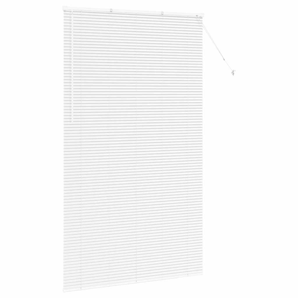 vidaXL Jaluzea pentru Fereastră cu perdele Manual Alb Aluminiu vidaXL Jaluzea pentru Fereastră cu perdele Manual Alb Aluminiu