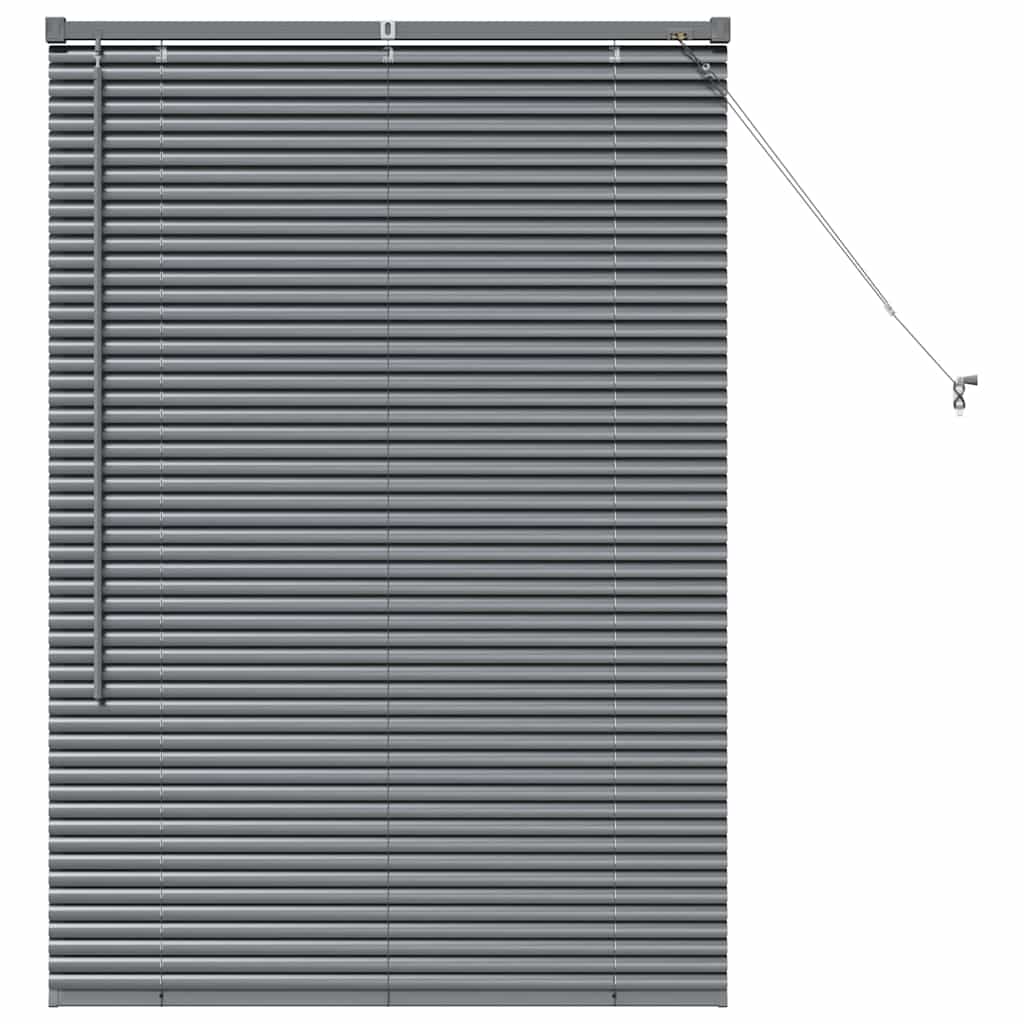 vidaXL Jaluzea pentru Fereastră cu perdele Manual Gri închis Aluminiu