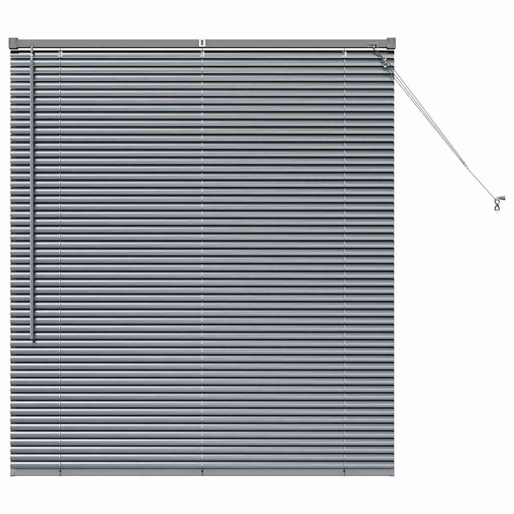 vidaXL Jaluzea pentru Fereastră cu perdele Manual Gri închis Aluminiu