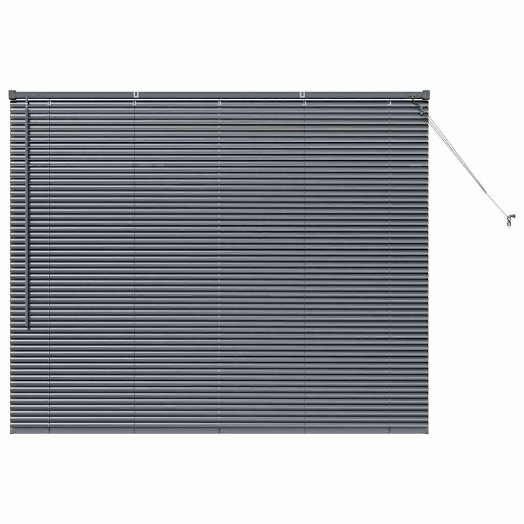 vidaXL Jaluzea pentru Fereastră cu perdele Manual Gri închis Aluminiu