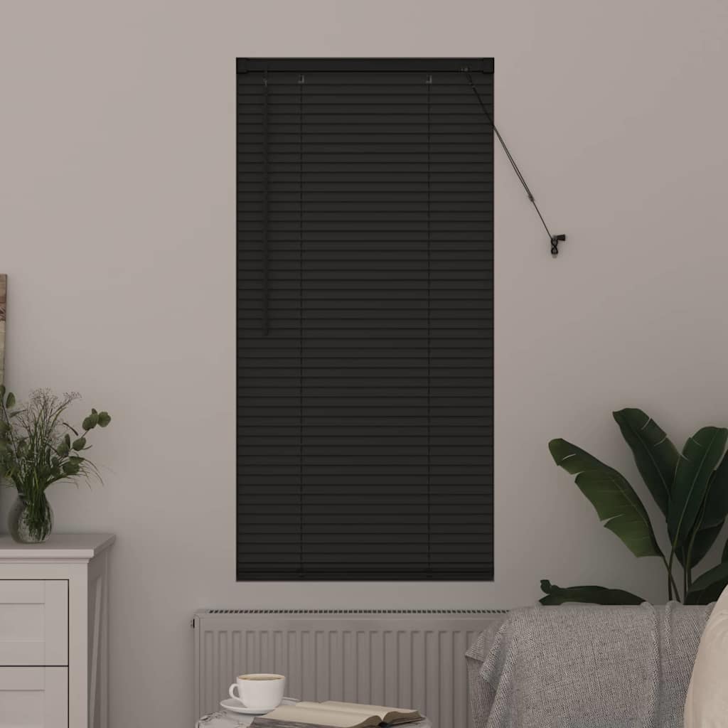 vidaXL Jaluzea pentru Fereastră cu perdele Manual Gri închis Aluminiu