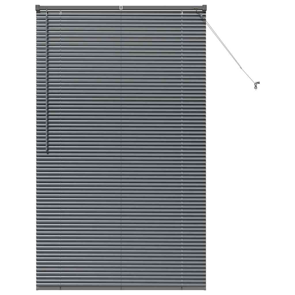 vidaXL Jaluzea pentru Fereastră cu perdele Manual Gri închis Aluminiu