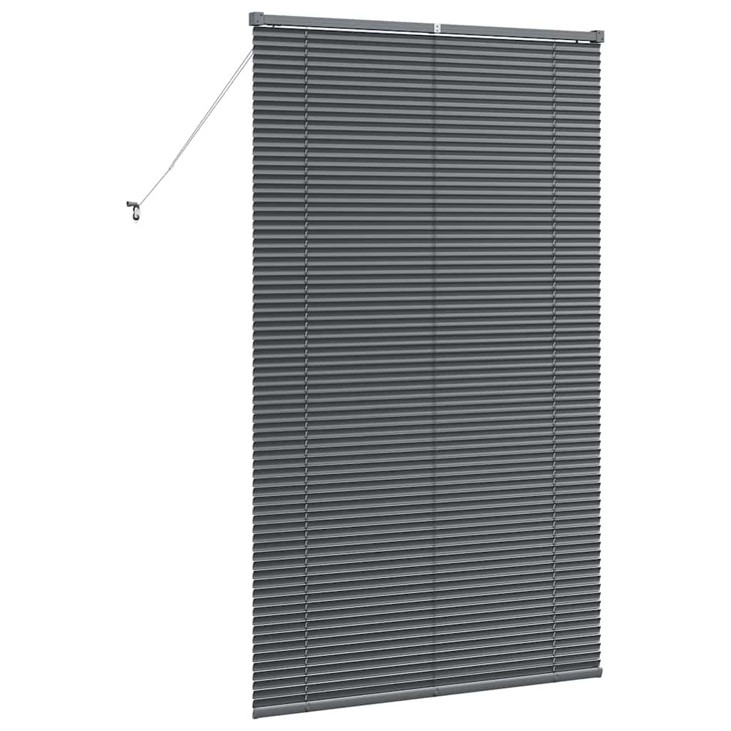 vidaXL Jaluzea pentru Fereastră cu perdele Manual Gri închis Aluminiu
