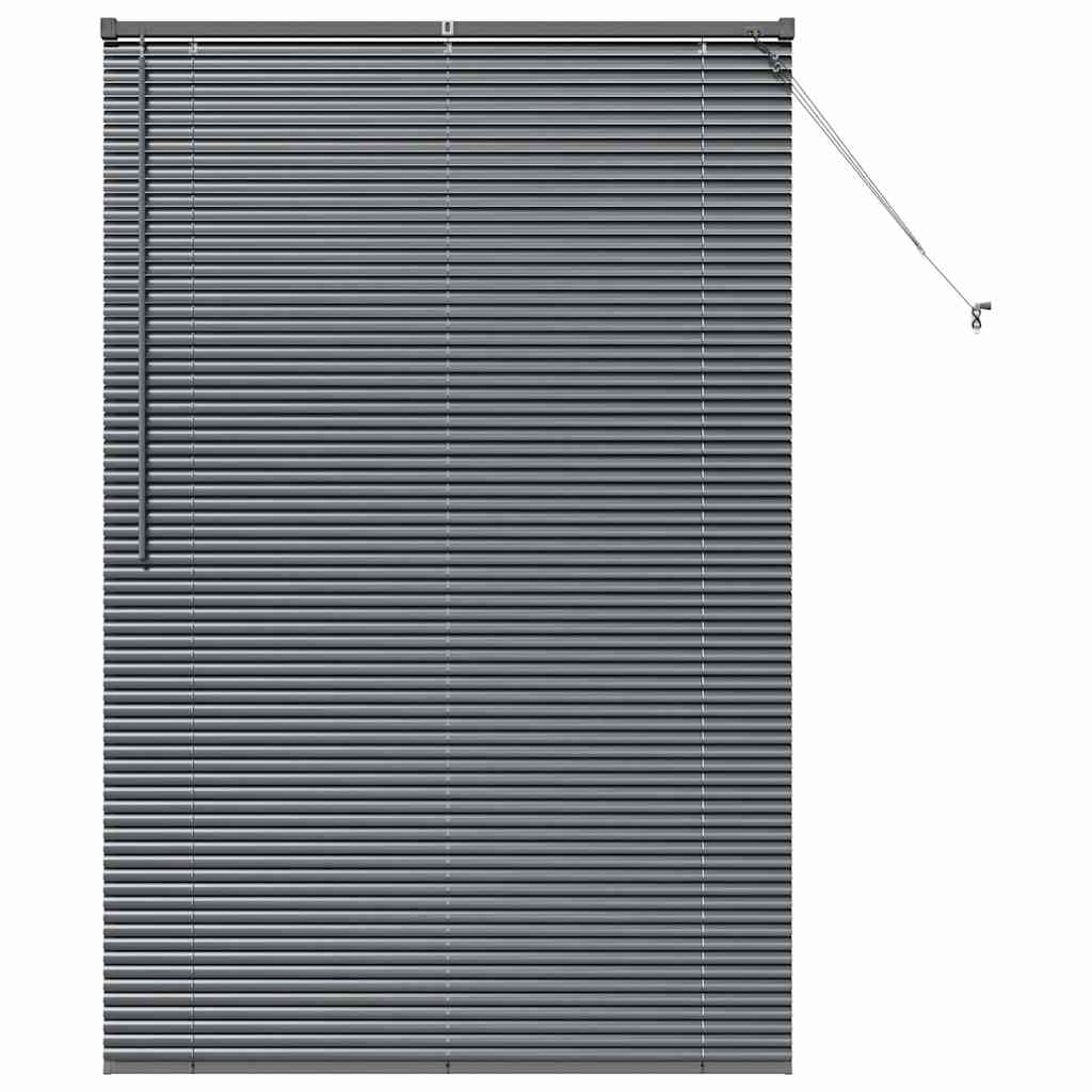 vidaXL Jaluzea pentru Fereastră cu perdele Manual Gri închis Aluminiu vidaXL Jaluzea pentru Fereastră cu perdele Manual Gri închis Aluminiu