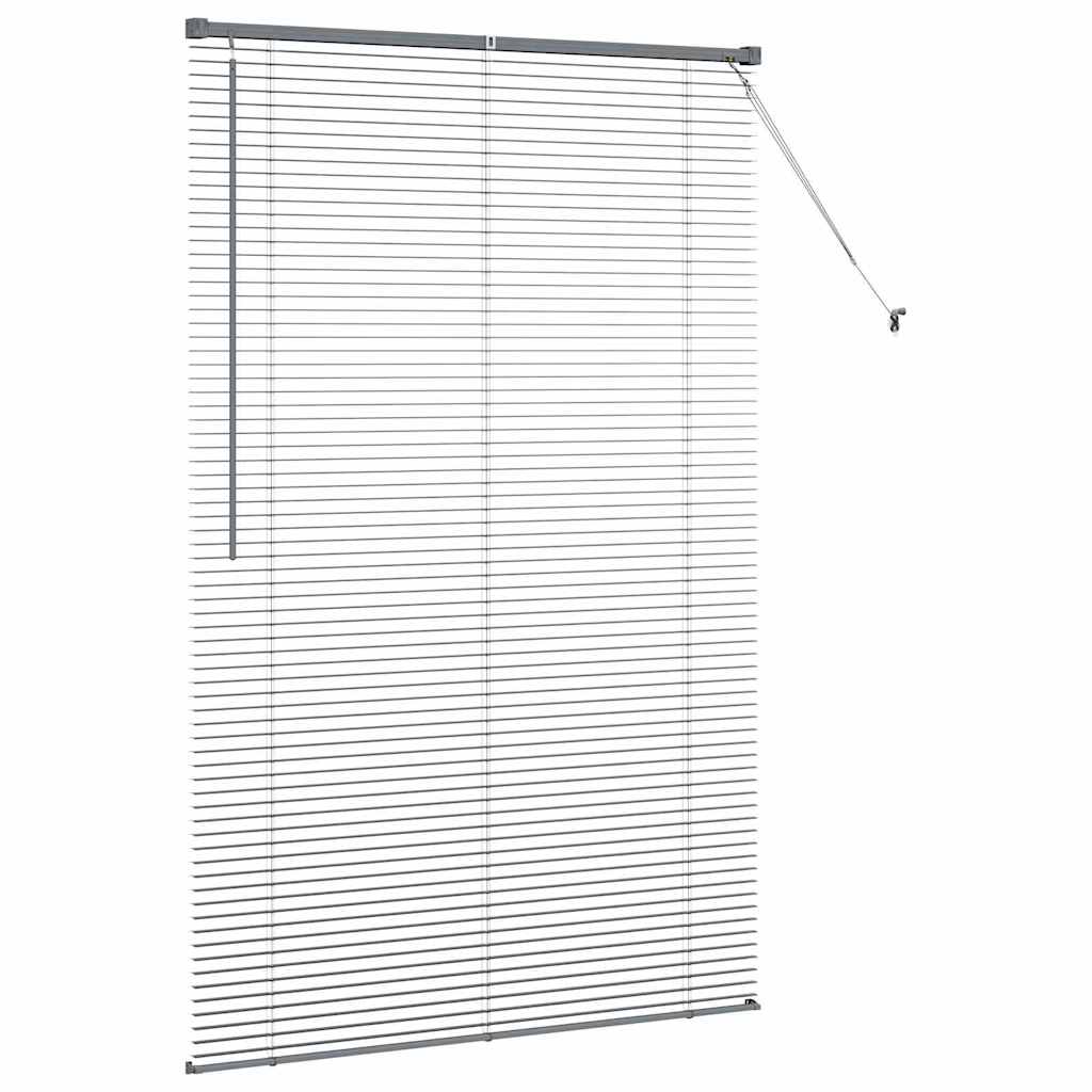 vidaXL Jaluzea pentru Fereastră cu perdele Manual Gri închis Aluminiu vidaXL Jaluzea pentru Fereastră cu perdele Manual Gri închis Aluminiu