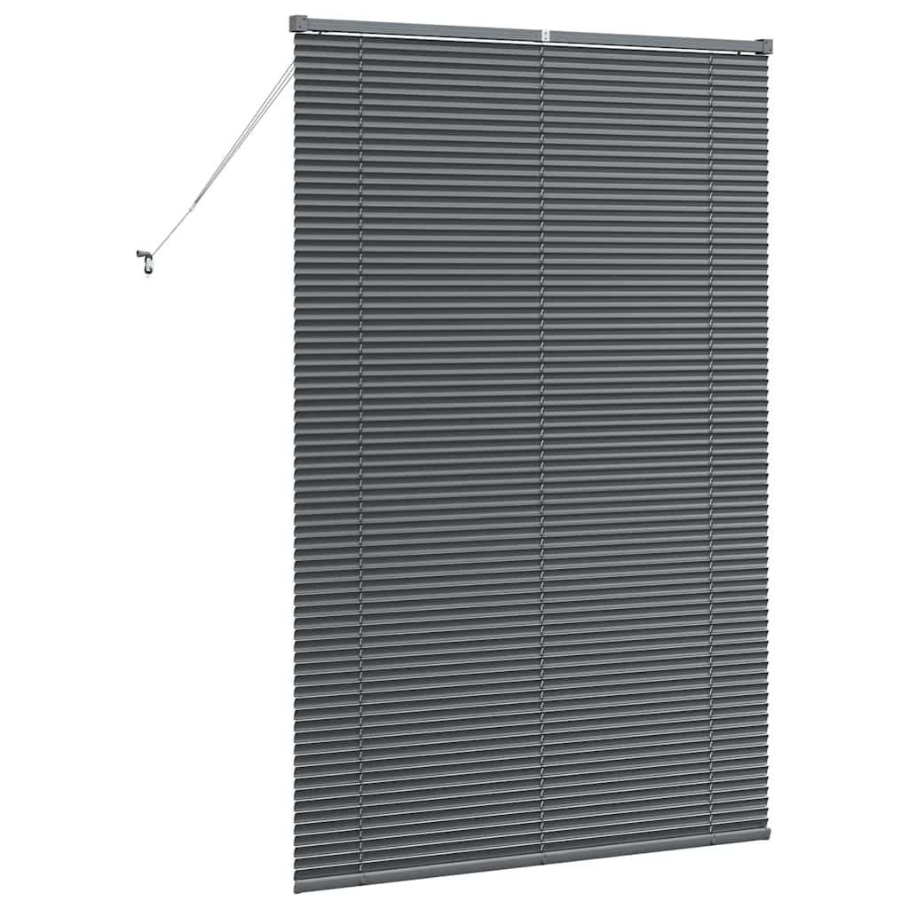 vidaXL Jaluzea pentru Fereastră cu perdele Manual Gri închis Aluminiu vidaXL Jaluzea pentru Fereastră cu perdele Manual Gri închis Aluminiu