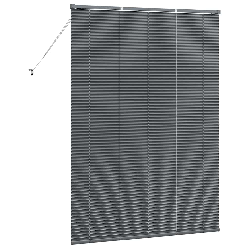 vidaXL Jaluzea pentru Fereastră cu perdele Manual Gri închis Aluminiu vidaXL Jaluzea pentru Fereastră cu perdele Manual Gri închis Aluminiu