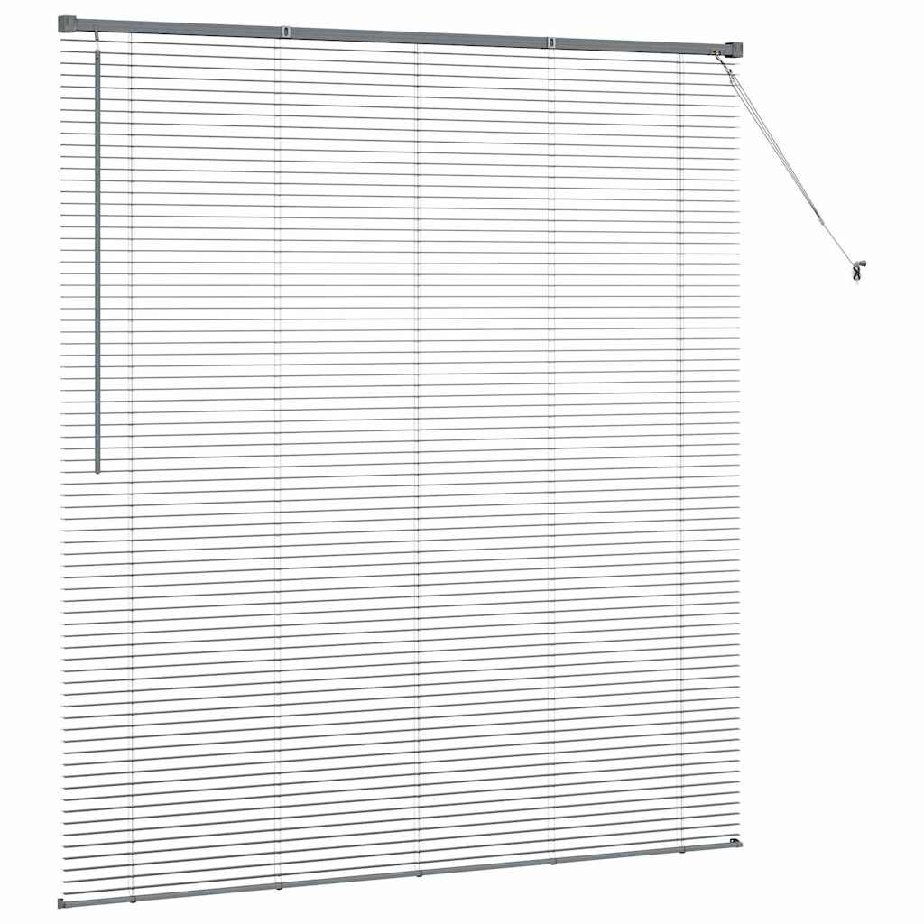 vidaXL Jaluzea pentru Fereastră cu perdele Manual Gri închis Aluminiu vidaXL Jaluzea pentru Fereastră cu perdele Manual Gri închis Aluminiu