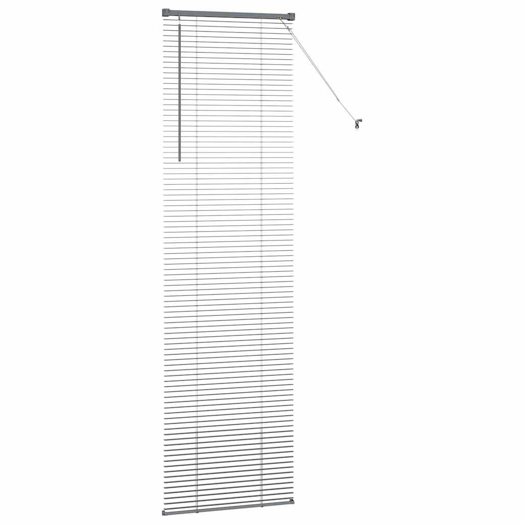 vidaXL Jaluzea pentru Fereastră cu perdele Manual Gri închis Aluminiu vidaXL Jaluzea pentru Fereastră cu perdele Manual Gri închis Aluminiu