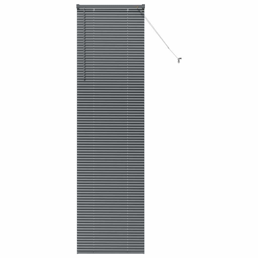 vidaXL Jaluzea pentru Fereastră cu perdele Manual Gri închis Aluminiu vidaXL Jaluzea pentru Fereastră cu perdele Manual Gri închis Aluminiu