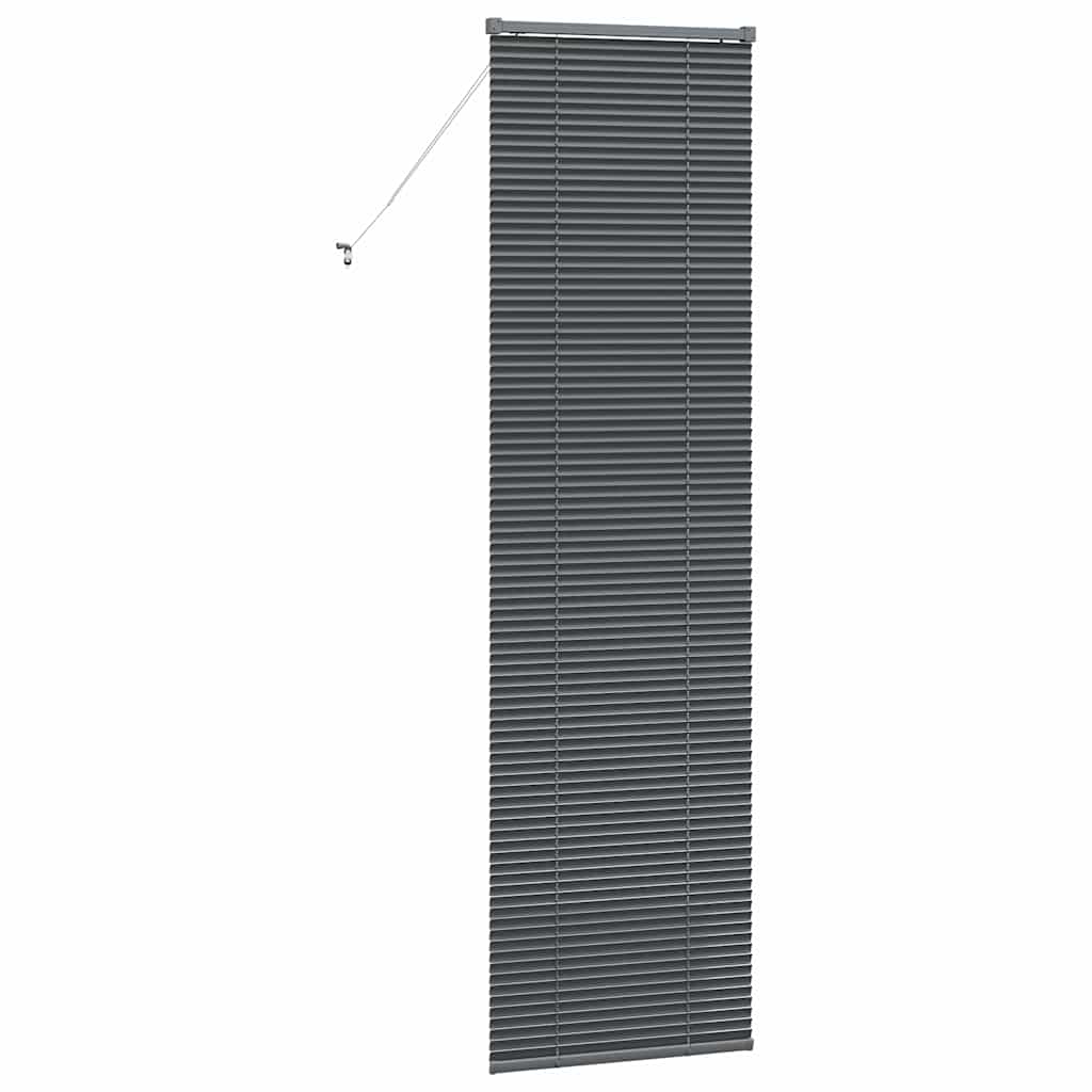 vidaXL Jaluzea pentru Fereastră cu perdele Manual Gri închis Aluminiu vidaXL Jaluzea pentru Fereastră cu perdele Manual Gri închis Aluminiu