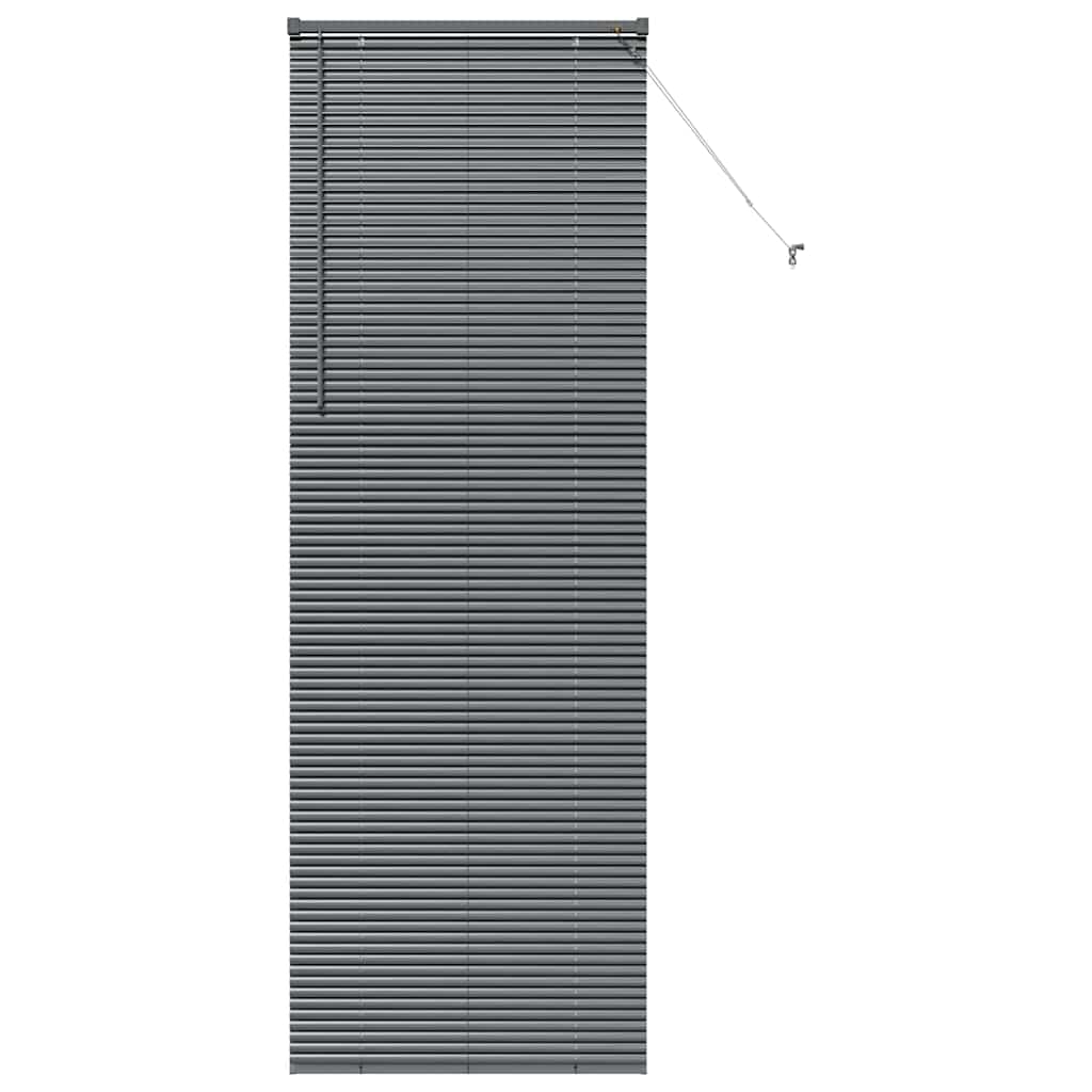 vidaXL Jaluzea pentru Fereastră cu perdele Manual Gri închis Aluminiu