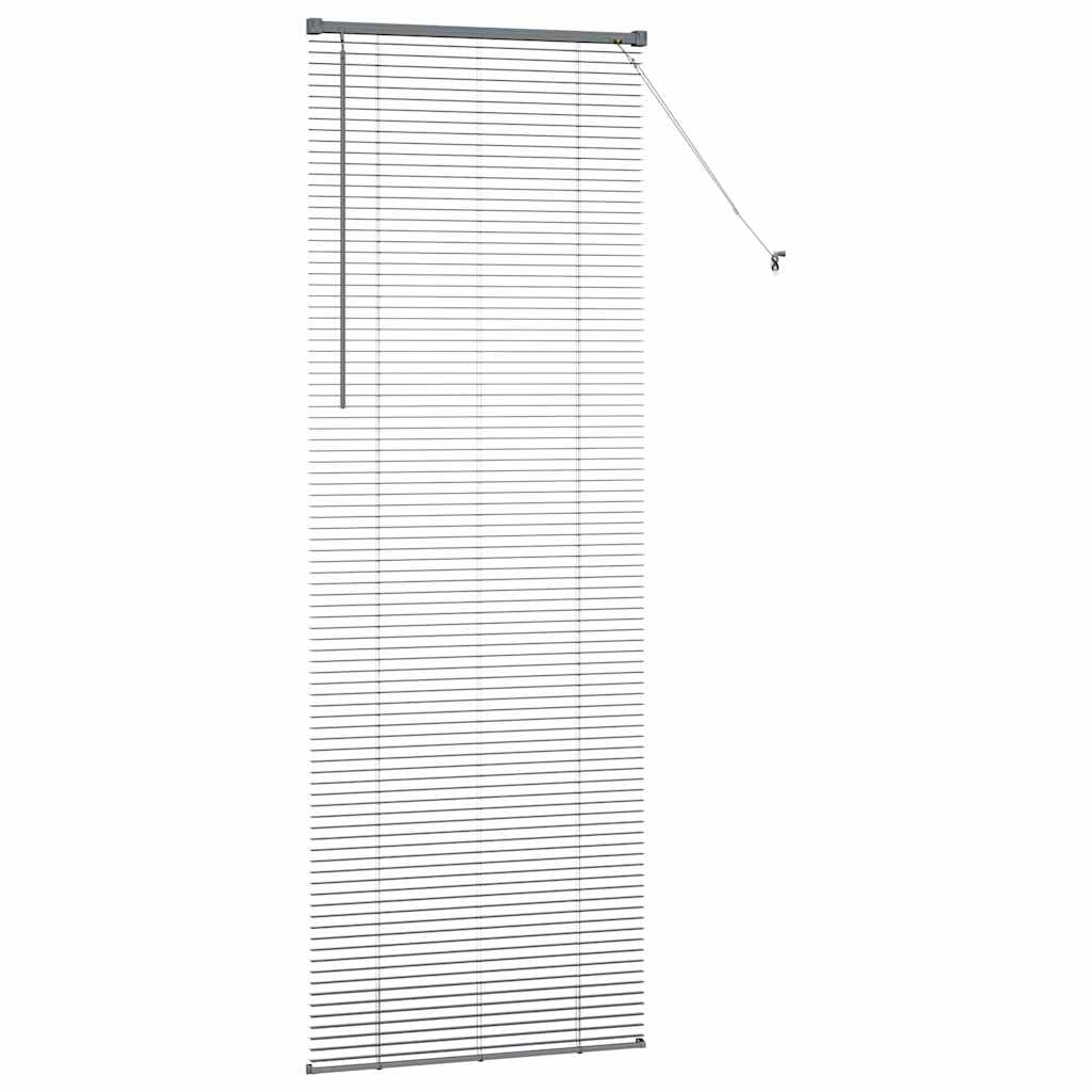 vidaXL Jaluzea pentru Fereastră cu perdele Manual Gri închis Aluminiu