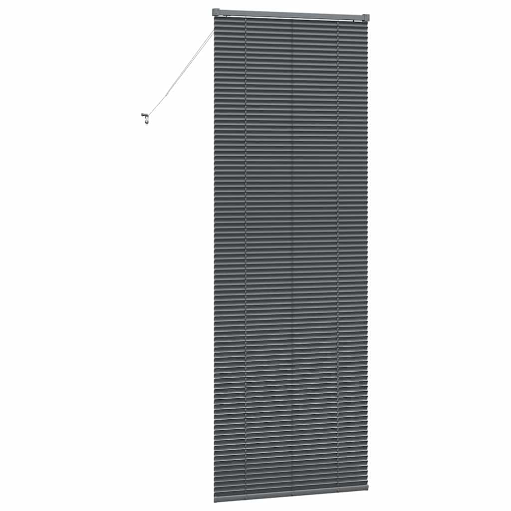 vidaXL Jaluzea pentru Fereastră cu perdele Manual Gri închis Aluminiu