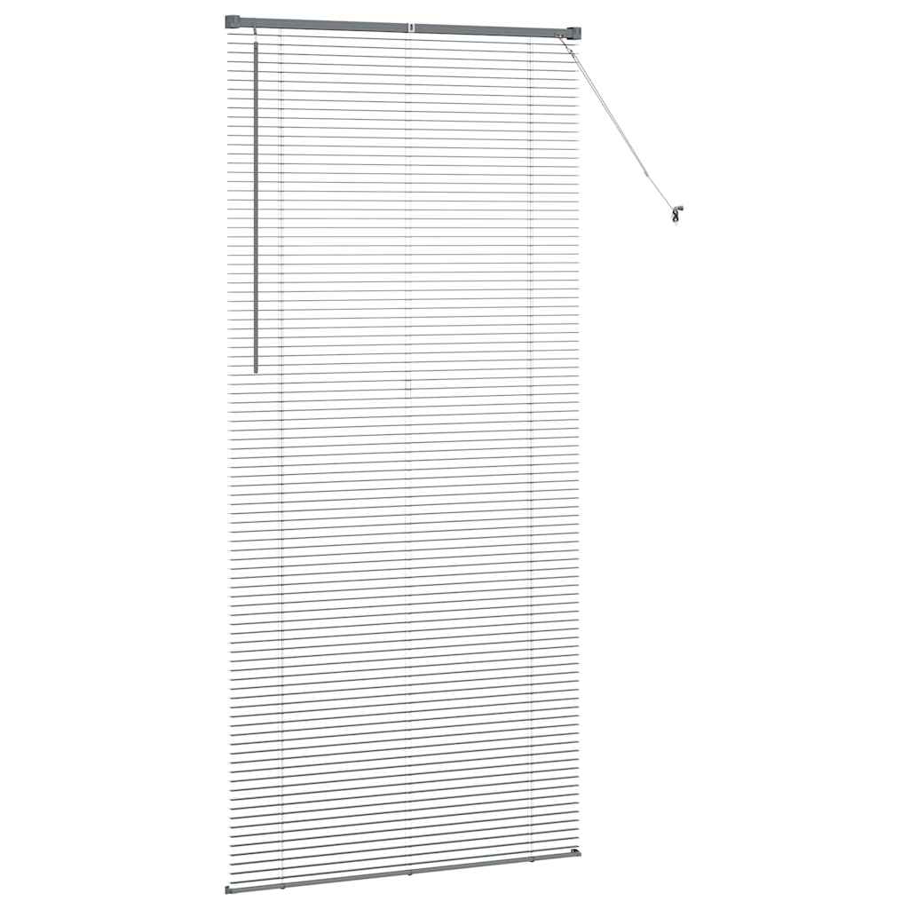 vidaXL Jaluzea pentru Fereastră cu perdele Manual Gri închis Aluminiu vidaXL Jaluzea pentru Fereastră cu perdele Manual Gri închis Aluminiu