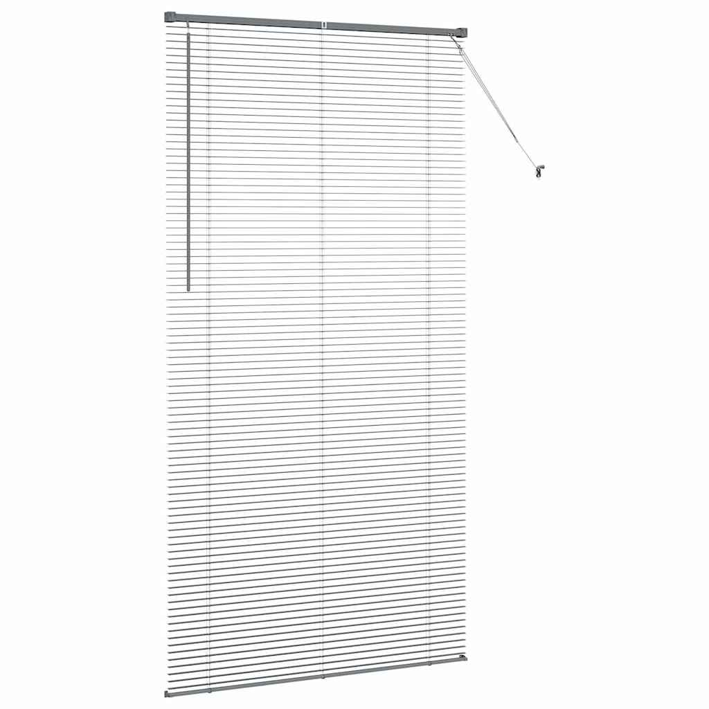 vidaXL Jaluzea pentru Fereastră cu perdele Manual Gri închis Aluminiu vidaXL Jaluzea pentru Fereastră cu perdele Manual Gri închis Aluminiu