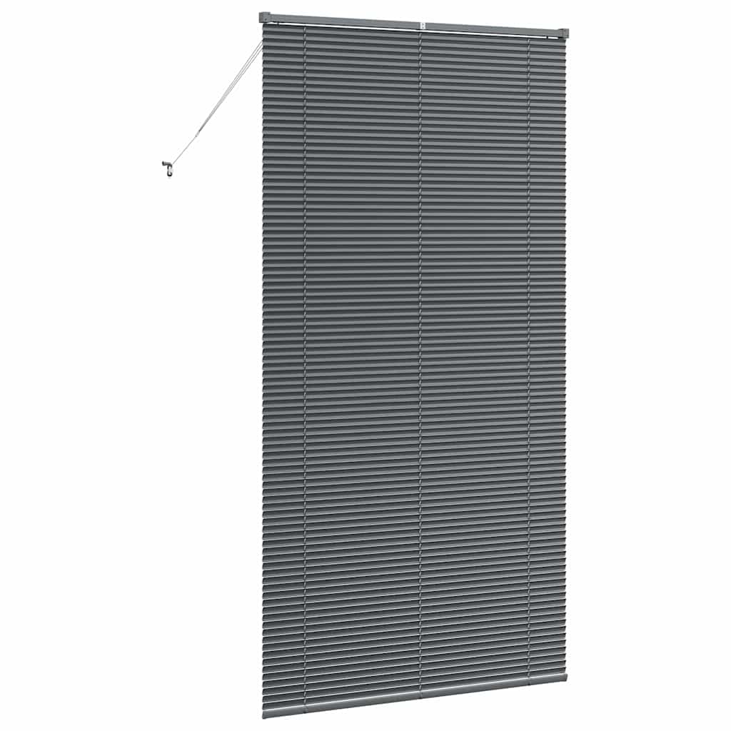 vidaXL Jaluzea pentru Fereastră cu perdele Manual Gri închis Aluminiu vidaXL Jaluzea pentru Fereastră cu perdele Manual Gri închis Aluminiu
