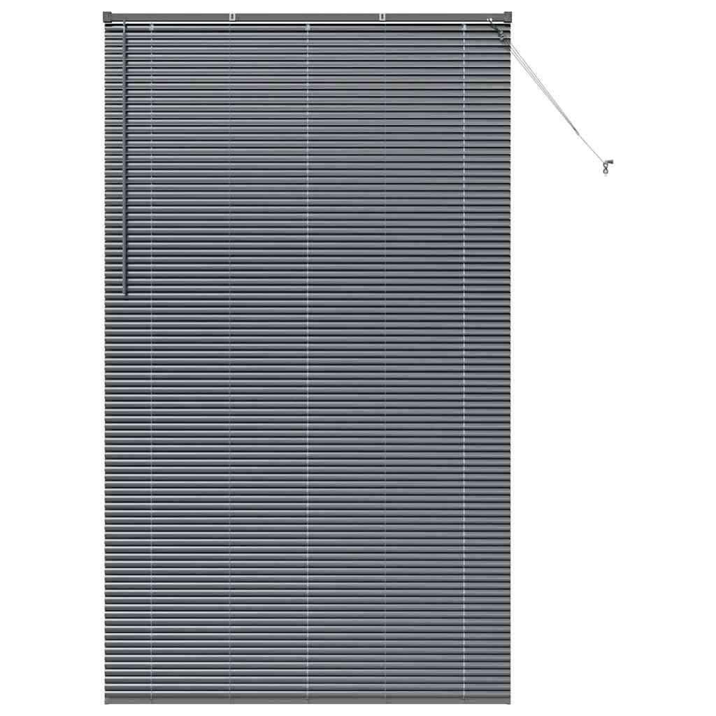 vidaXL Jaluzea pentru Fereastră cu perdele Manual Gri închis Aluminiu vidaXL Jaluzea pentru Fereastră cu perdele Manual Gri închis Aluminiu