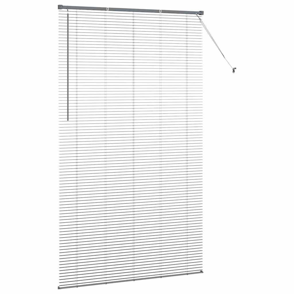 vidaXL Jaluzea pentru Fereastră cu perdele Manual Gri închis Aluminiu vidaXL Jaluzea pentru Fereastră cu perdele Manual Gri închis Aluminiu