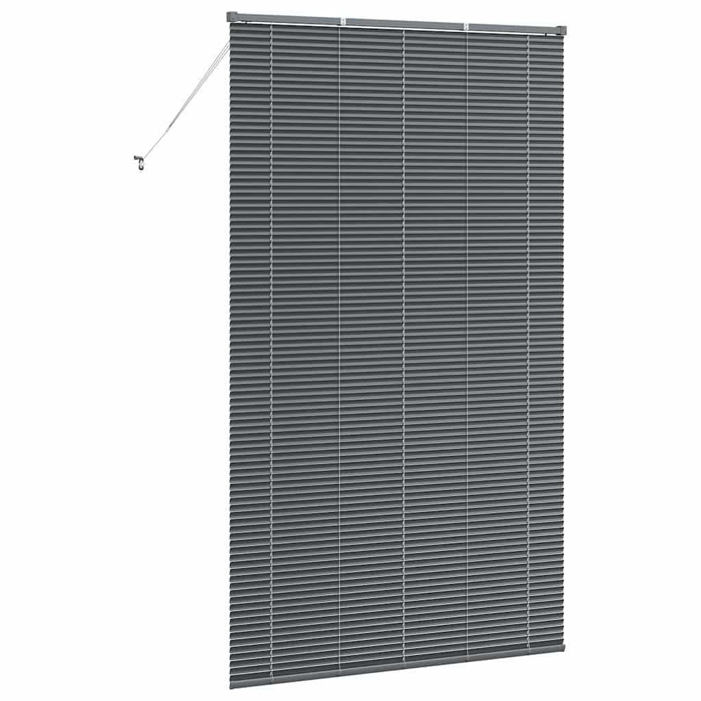vidaXL Jaluzea pentru Fereastră cu perdele Manual Gri închis Aluminiu vidaXL Jaluzea pentru Fereastră cu perdele Manual Gri închis Aluminiu
