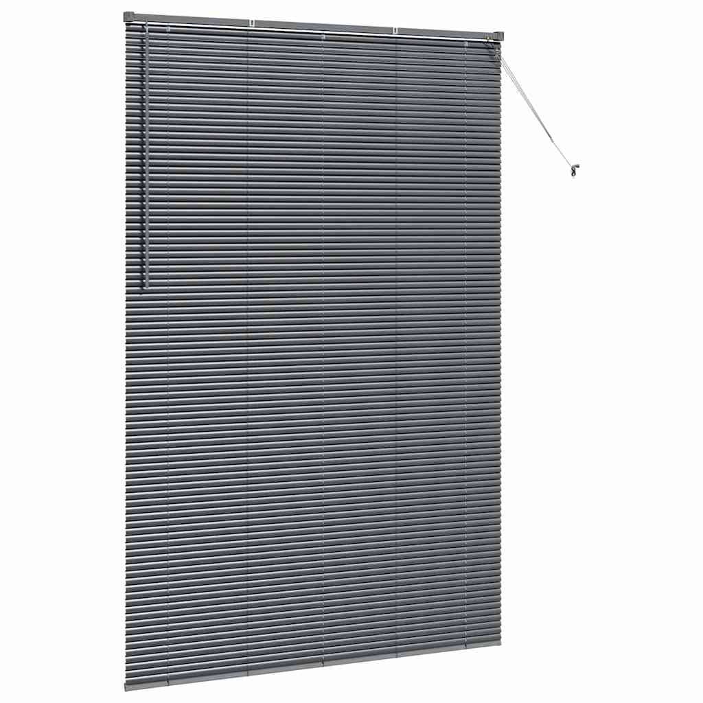 vidaXL Jaluzea pentru Fereastră cu perdele Manual Gri închis Aluminiu vidaXL Jaluzea pentru Fereastră cu perdele Manual Gri închis Aluminiu