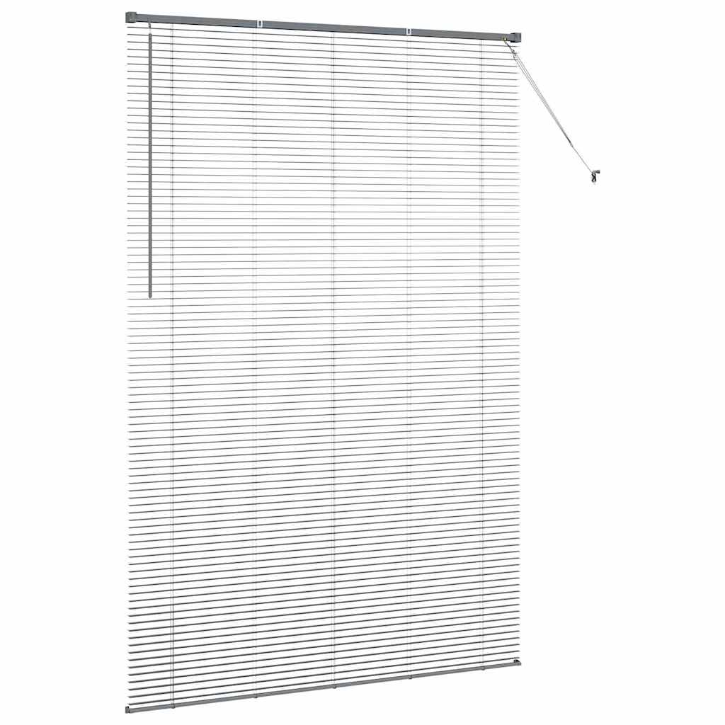 vidaXL Jaluzea pentru Fereastră cu perdele Manual Gri închis Aluminiu vidaXL Jaluzea pentru Fereastră cu perdele Manual Gri închis Aluminiu