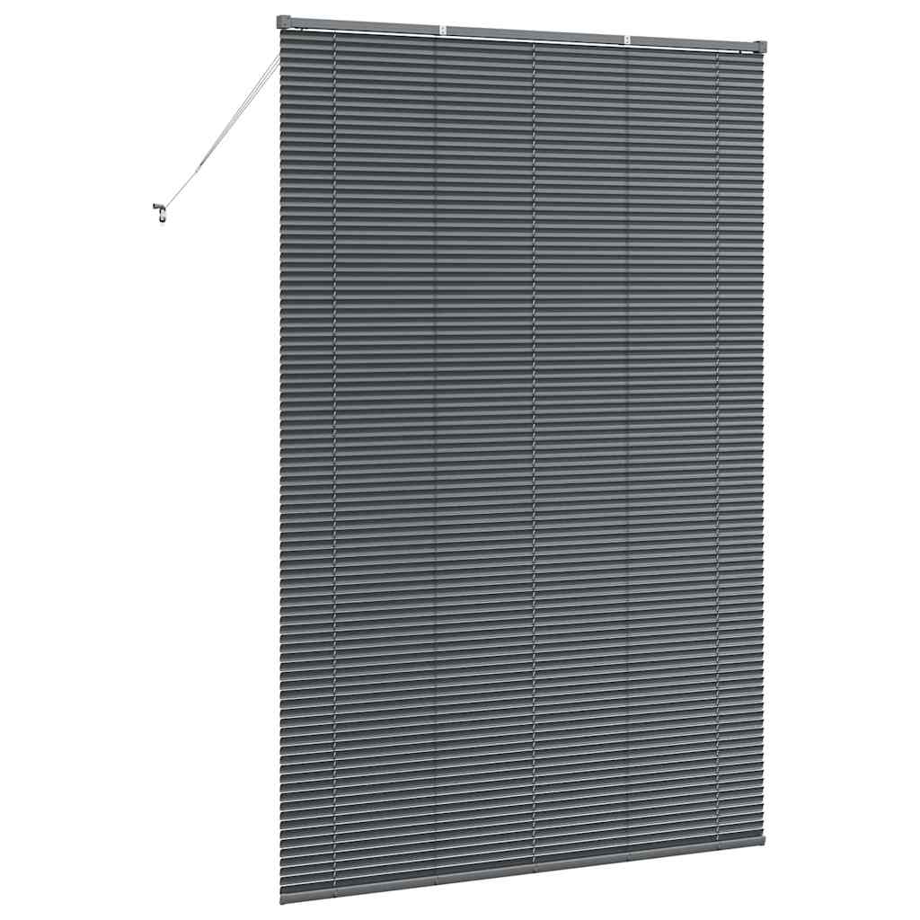 vidaXL Jaluzea pentru Fereastră cu perdele Manual Gri închis Aluminiu vidaXL Jaluzea pentru Fereastră cu perdele Manual Gri închis Aluminiu
