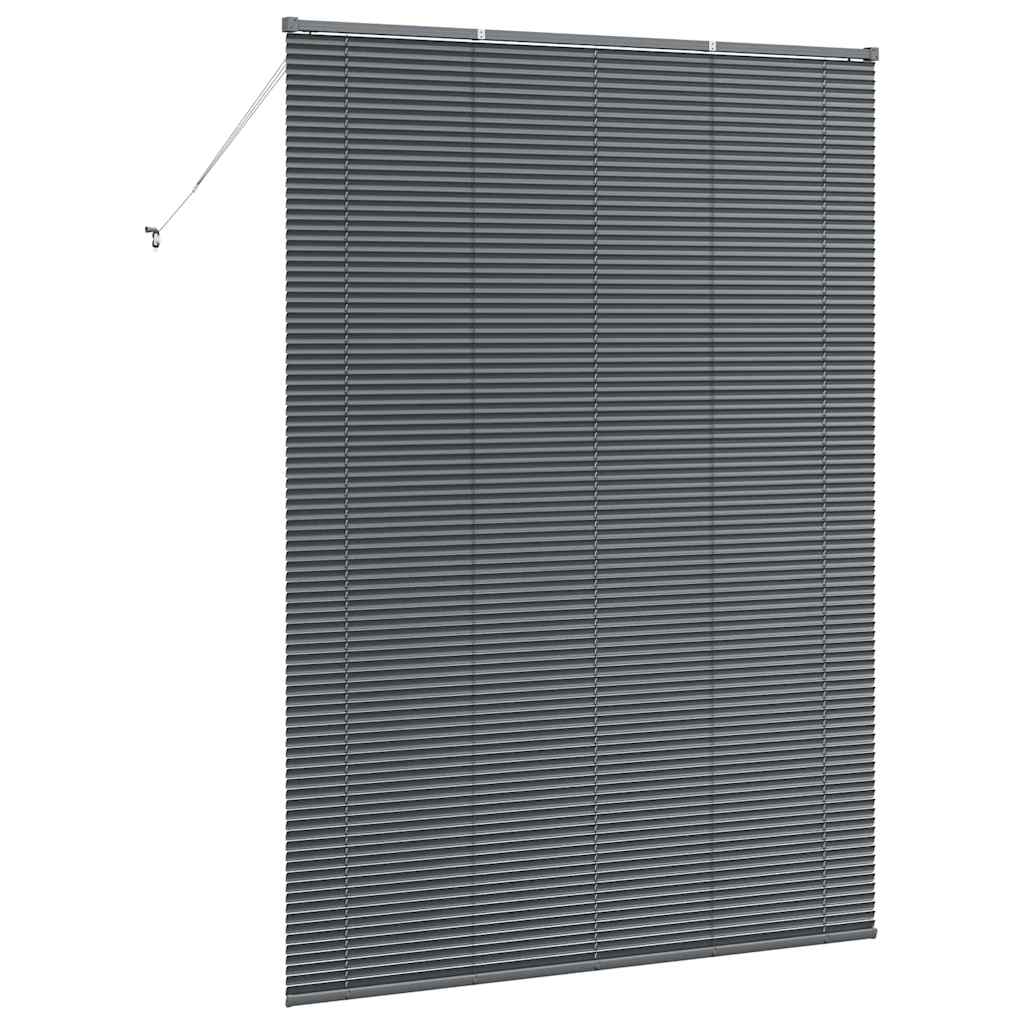 vidaXL Jaluzea pentru Fereastră cu perdele Manual Gri închis Aluminiu vidaXL Jaluzea pentru Fereastră cu perdele Manual Gri închis Aluminiu