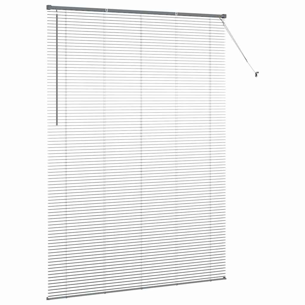 vidaXL Jaluzea pentru Fereastră cu perdele Manual Gri închis Aluminiu vidaXL Jaluzea pentru Fereastră cu perdele Manual Gri închis Aluminiu