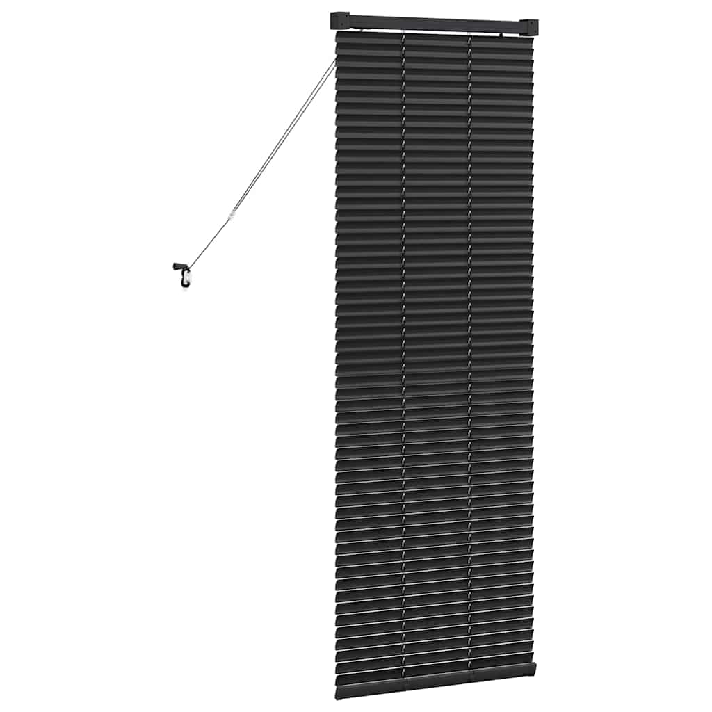 vidaXL Jaluzea pentru Fereastră cu perdele Manual Negru Aluminiu vidaXL Jaluzea pentru Fereastră cu perdele Manual Negru Aluminiu