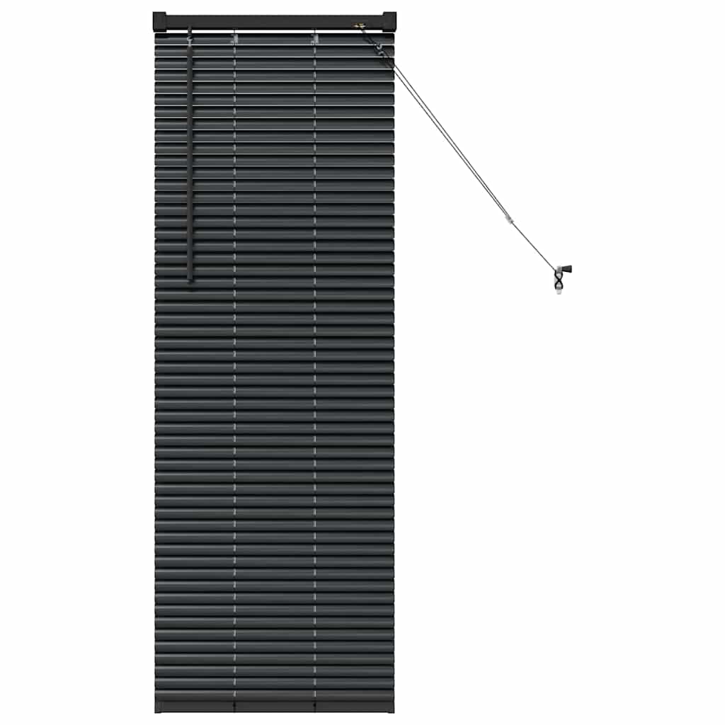 vidaXL Jaluzea pentru Fereastră cu perdele Manual Negru Aluminiu vidaXL Jaluzea pentru Fereastră cu perdele Manual Negru Aluminiu