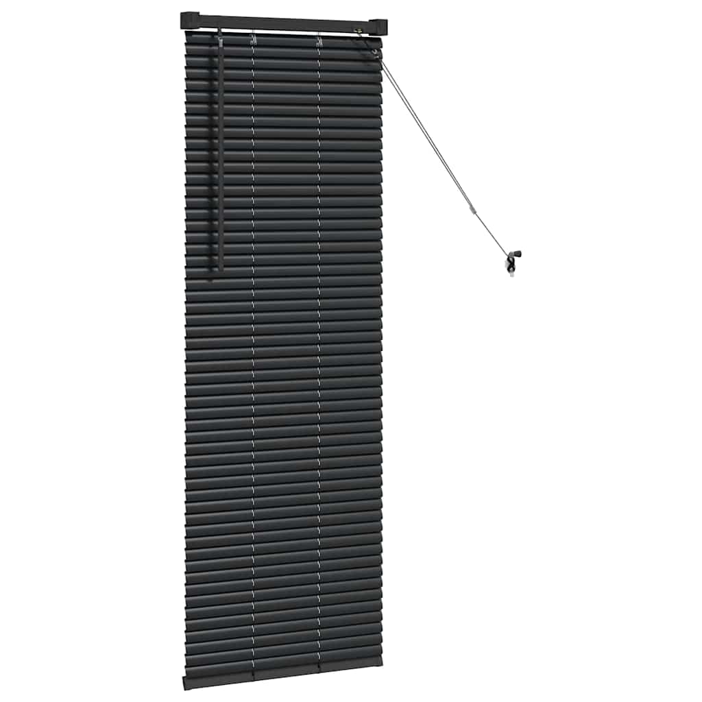 vidaXL Jaluzea pentru Fereastră cu perdele Manual Negru Aluminiu vidaXL Jaluzea pentru Fereastră cu perdele Manual Negru Aluminiu