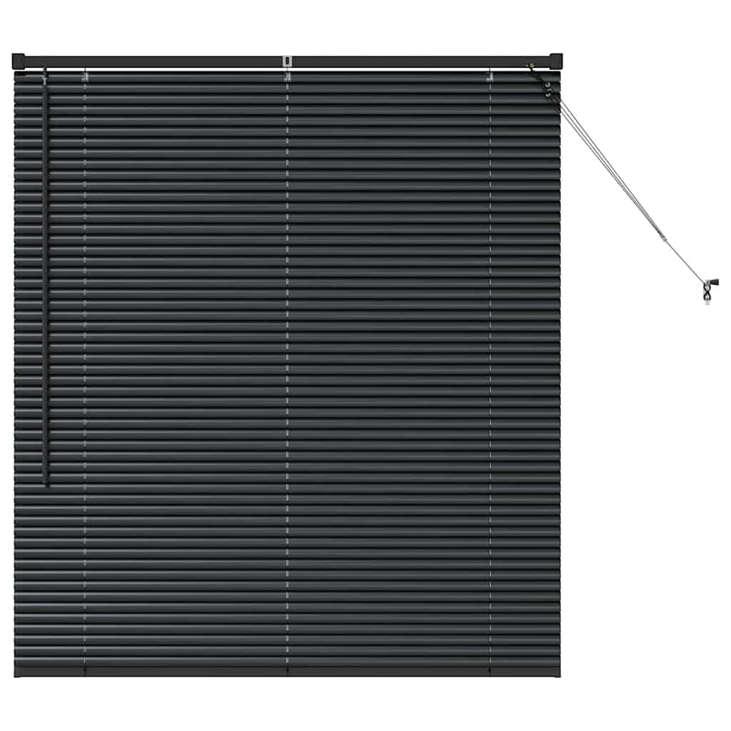 vidaXL Jaluzea pentru Fereastră cu perdele Manual Negru Aluminiu