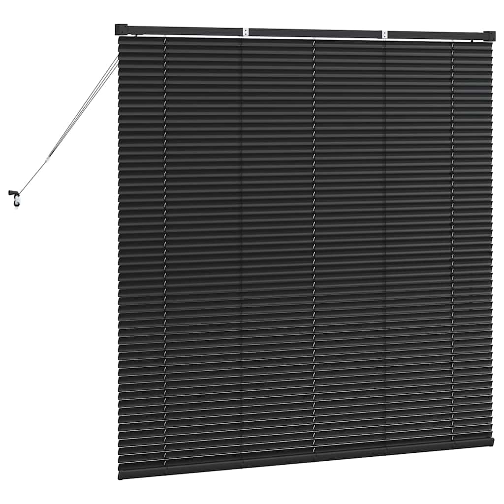 vidaXL Jaluzea pentru Fereastră cu perdele Manual Negru Aluminiu vidaXL Jaluzea pentru Fereastră cu perdele Manual Negru Aluminiu