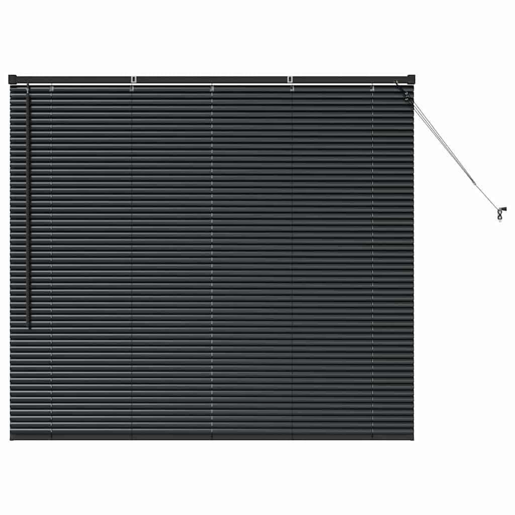 vidaXL Jaluzea pentru Fereastră cu perdele Manual Negru Aluminiu
