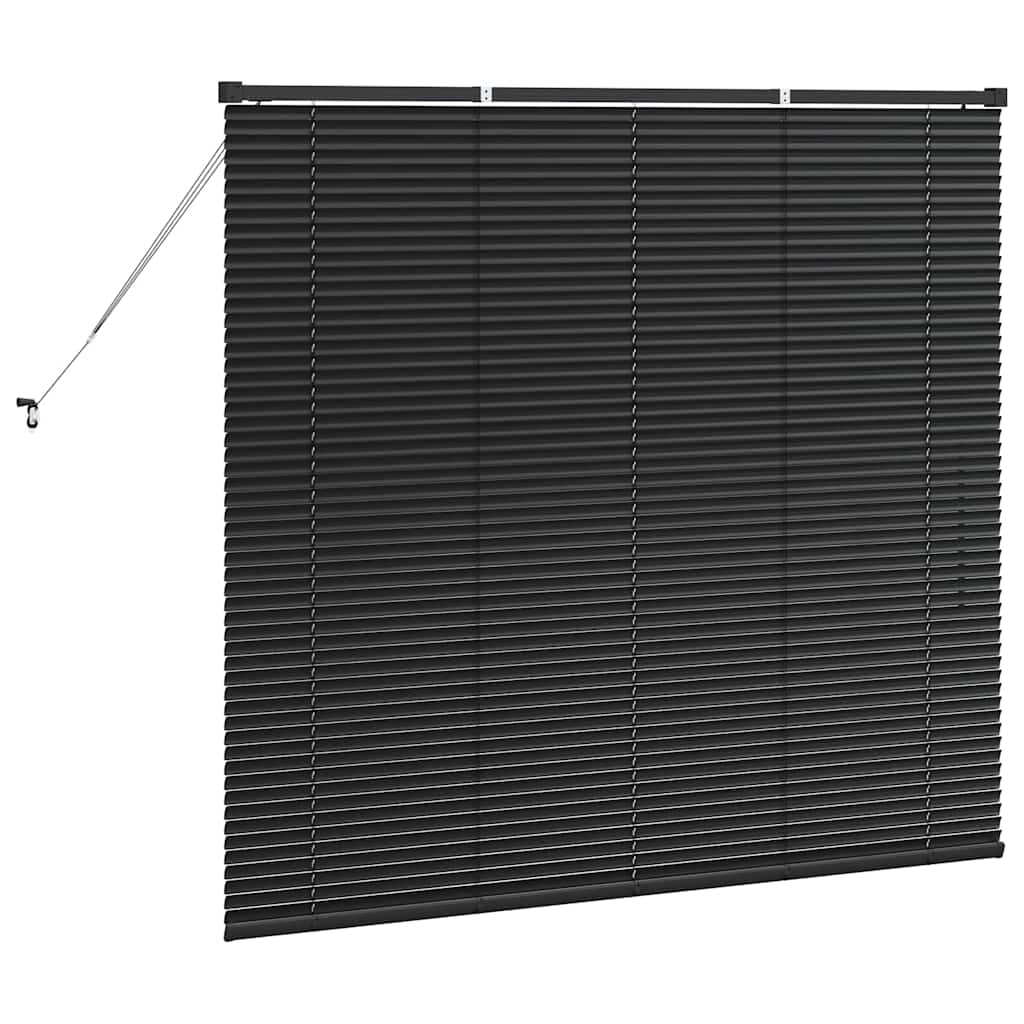 vidaXL Jaluzea pentru Fereastră cu perdele Manual Negru Aluminiu
