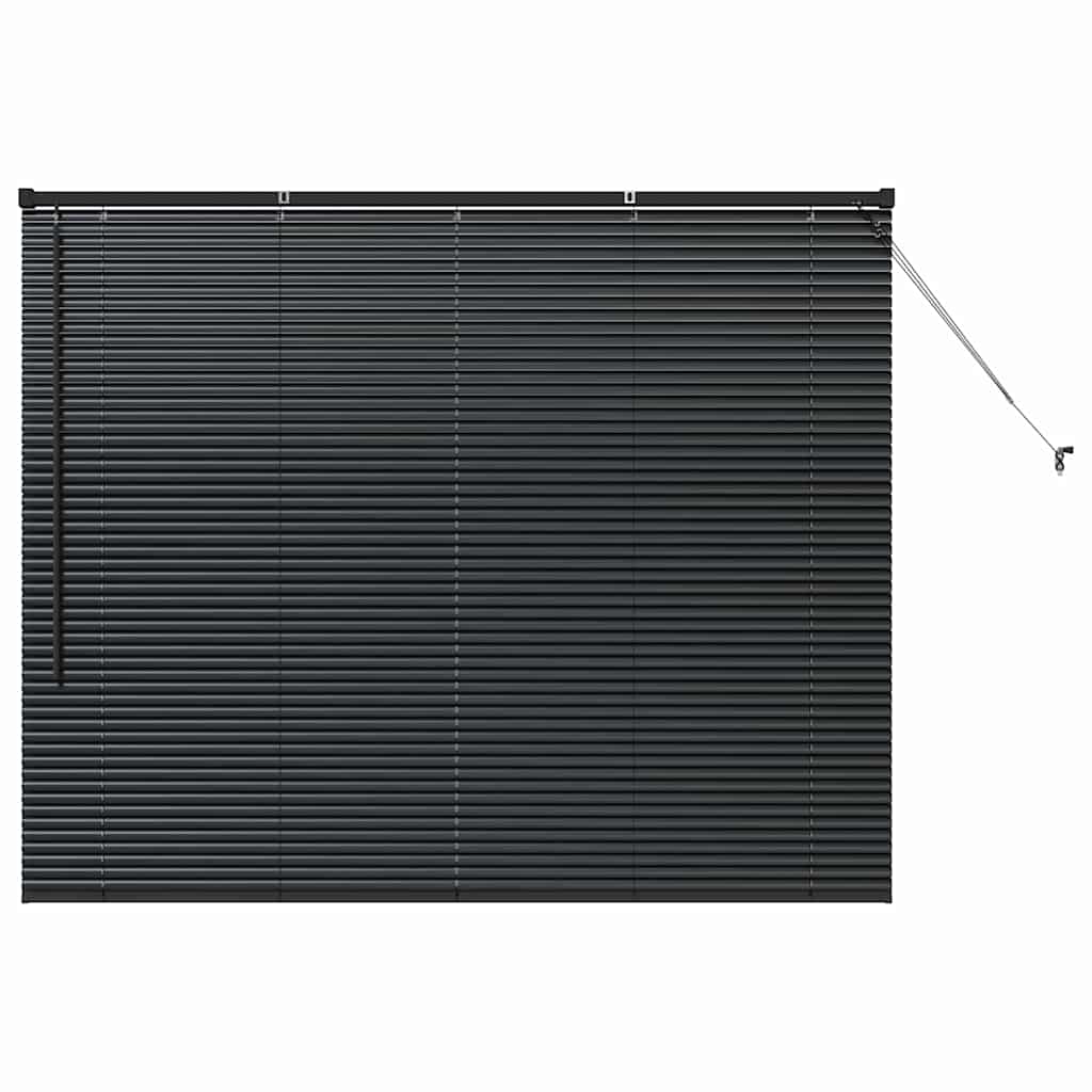 vidaXL Jaluzea pentru Fereastră cu perdele Manual Negru Aluminiu
