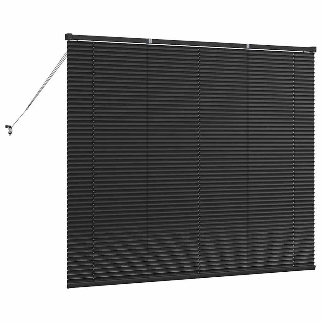 vidaXL Jaluzea pentru Fereastră cu perdele Manual Negru Aluminiu