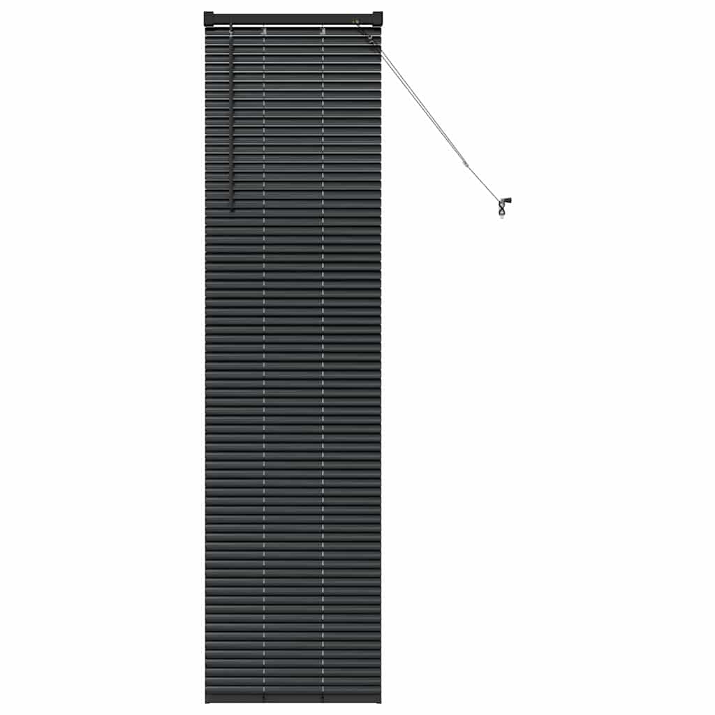 vidaXL Jaluzea pentru Fereastră cu perdele Manual Negru Aluminiu vidaXL Jaluzea pentru Fereastră cu perdele Manual Negru Aluminiu