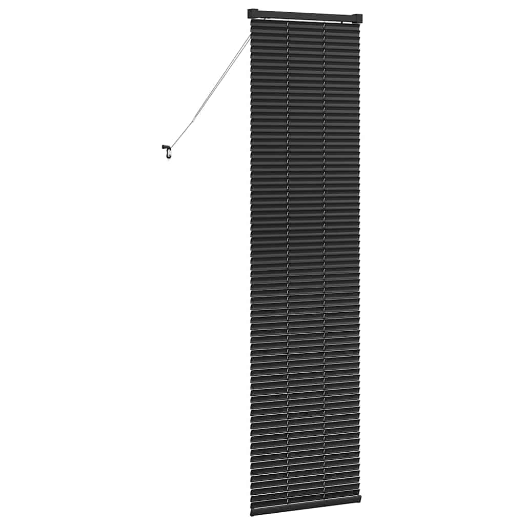 vidaXL Jaluzea pentru Fereastră cu perdele Manual Negru Aluminiu vidaXL Jaluzea pentru Fereastră cu perdele Manual Negru Aluminiu