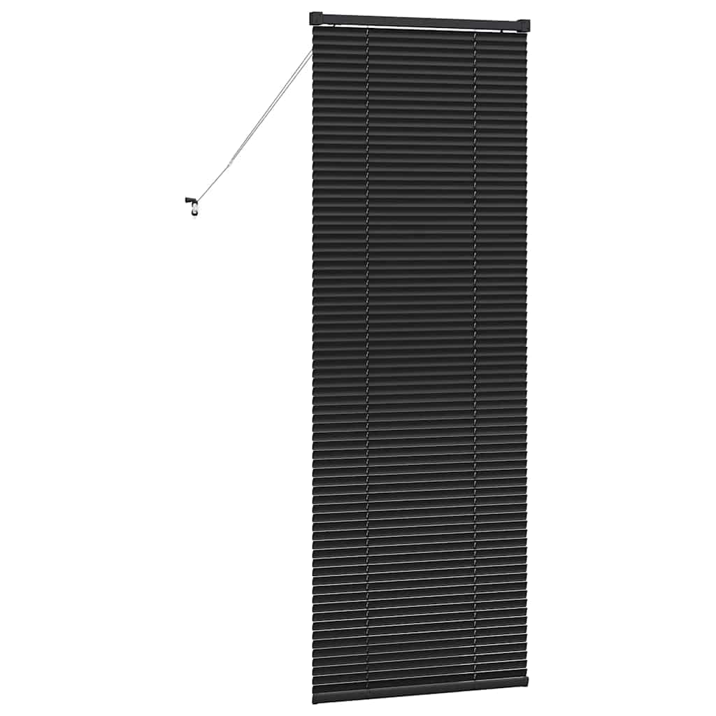 vidaXL Jaluzea pentru Fereastră cu perdele Manual Negru Aluminiu