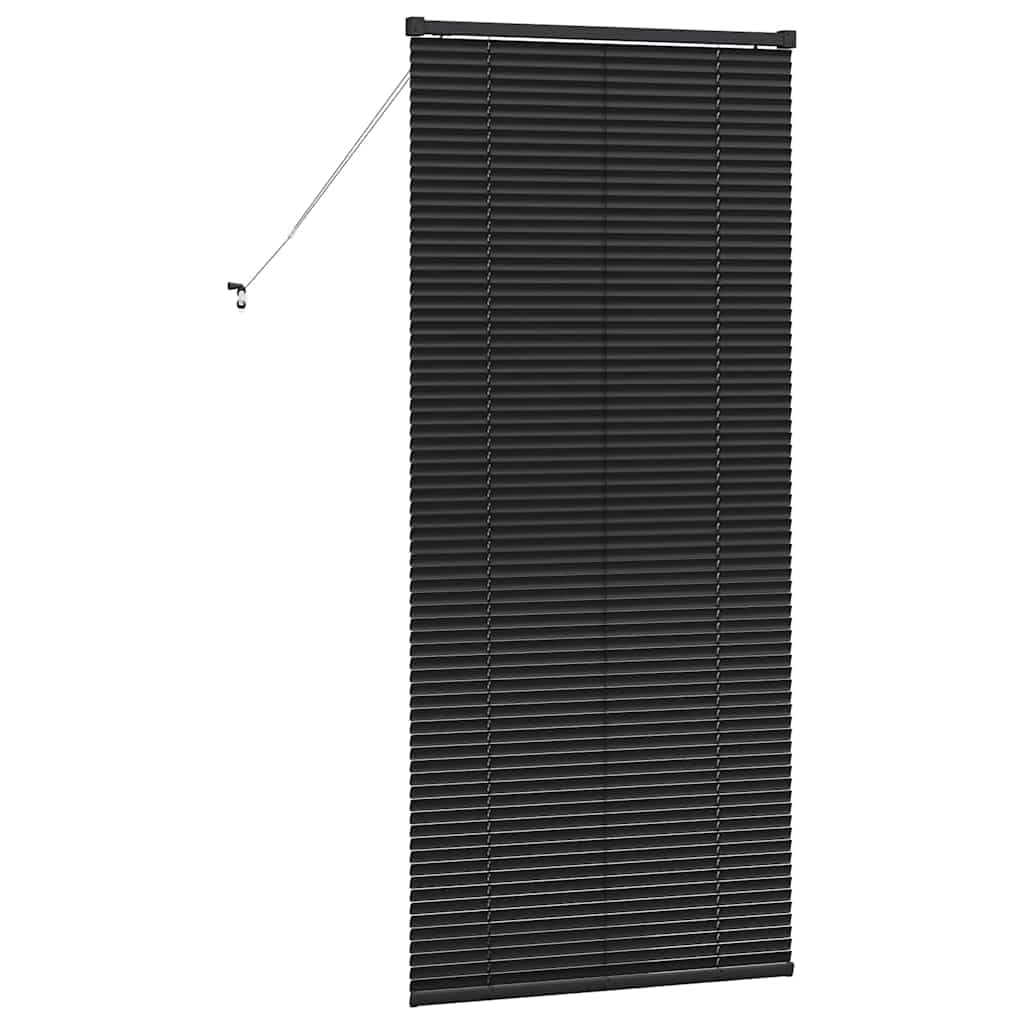 vidaXL Jaluzea pentru Fereastră cu perdele Manual Negru Aluminiu vidaXL Jaluzea pentru Fereastră cu perdele Manual Negru Aluminiu