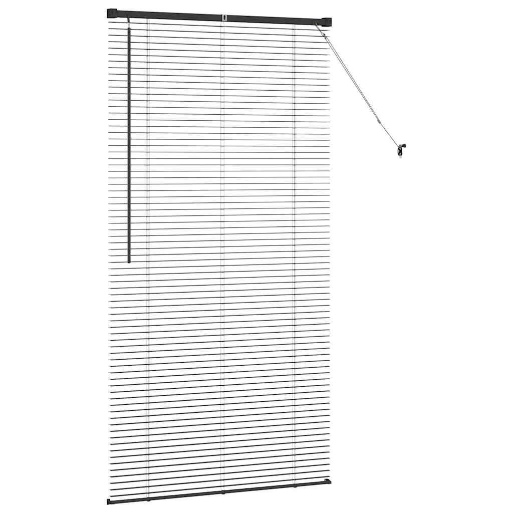 vidaXL Jaluzea pentru Fereastră cu perdele Manual Negru Aluminiu vidaXL Jaluzea pentru Fereastră cu perdele Manual Negru Aluminiu