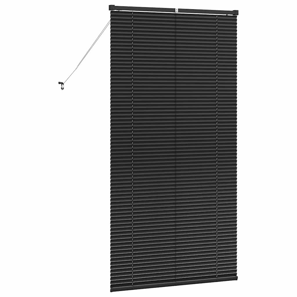 vidaXL Jaluzea pentru Fereastră cu perdele Manual Negru Aluminiu vidaXL Jaluzea pentru Fereastră cu perdele Manual Negru Aluminiu