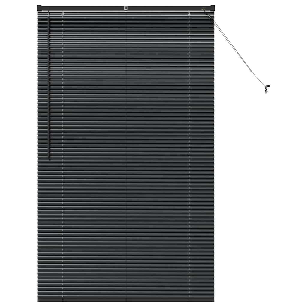 vidaXL Jaluzea pentru Fereastră cu perdele Manual Negru Aluminiu vidaXL Jaluzea pentru Fereastră cu perdele Manual Negru Aluminiu