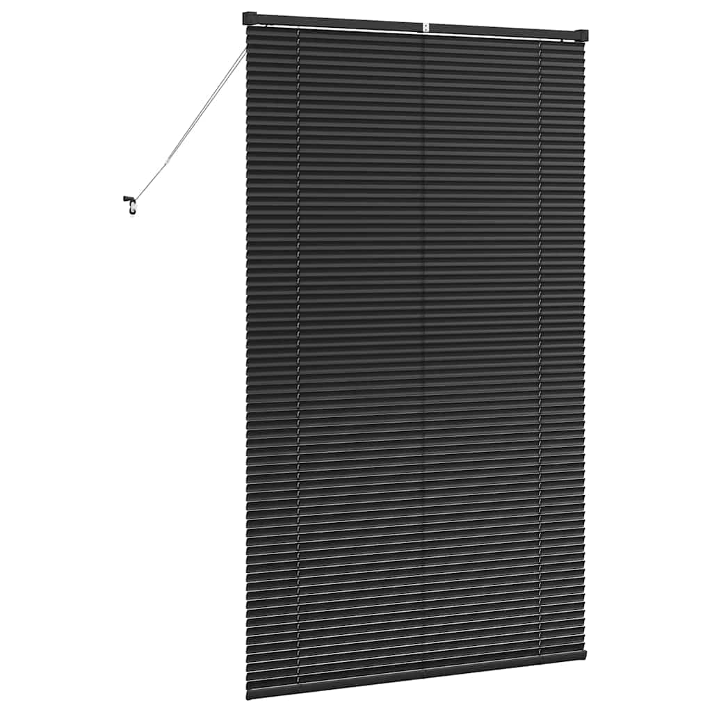 vidaXL Jaluzea pentru Fereastră cu perdele Manual Negru Aluminiu