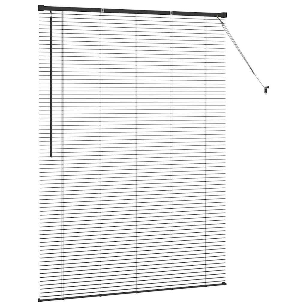 vidaXL Jaluzea pentru Fereastră cu perdele Manual Negru Aluminiu vidaXL Jaluzea pentru Fereastră cu perdele Manual Negru Aluminiu