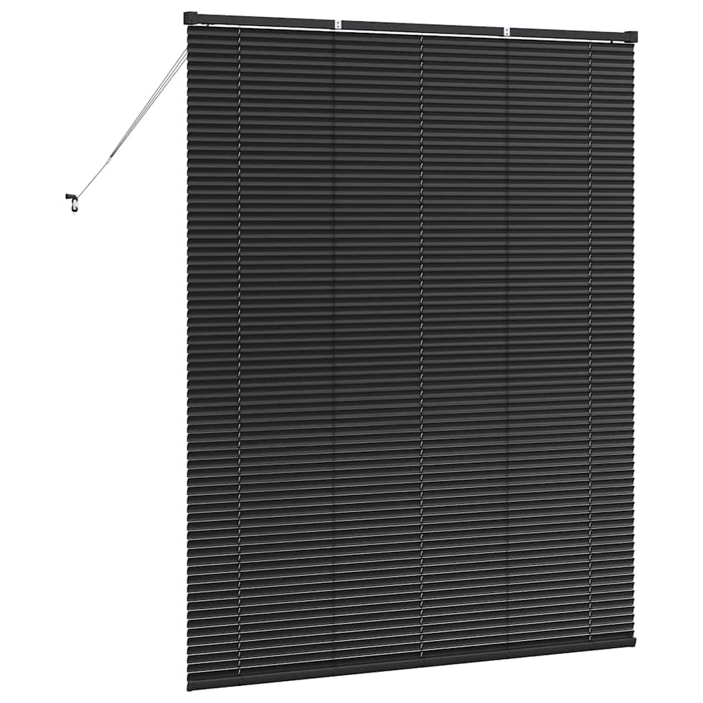vidaXL Jaluzea pentru Fereastră cu perdele Manual Negru Aluminiu